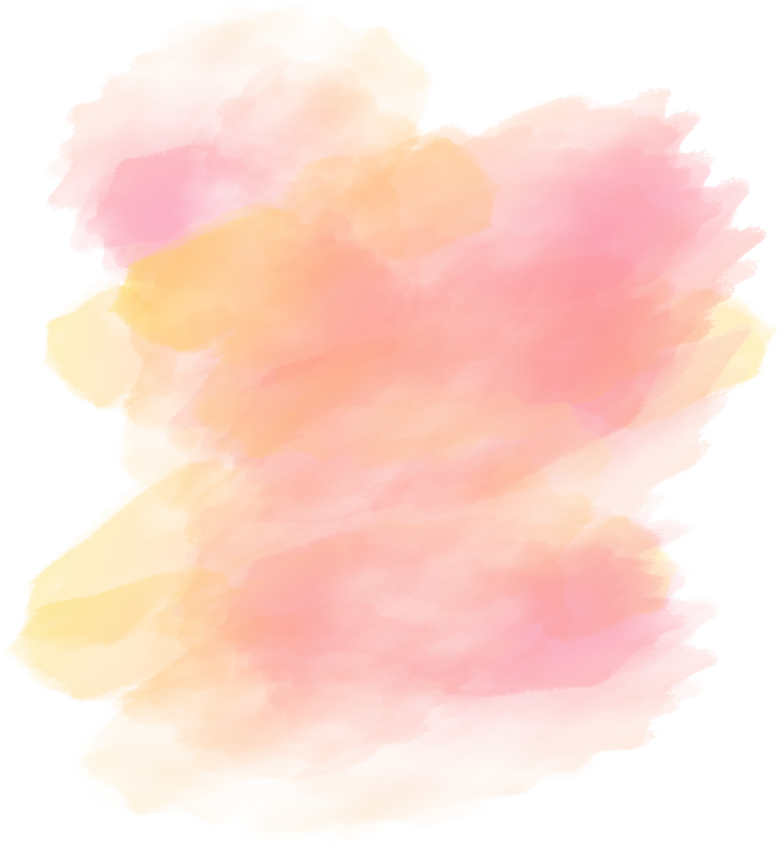 Yellow pink splash watercolor brush