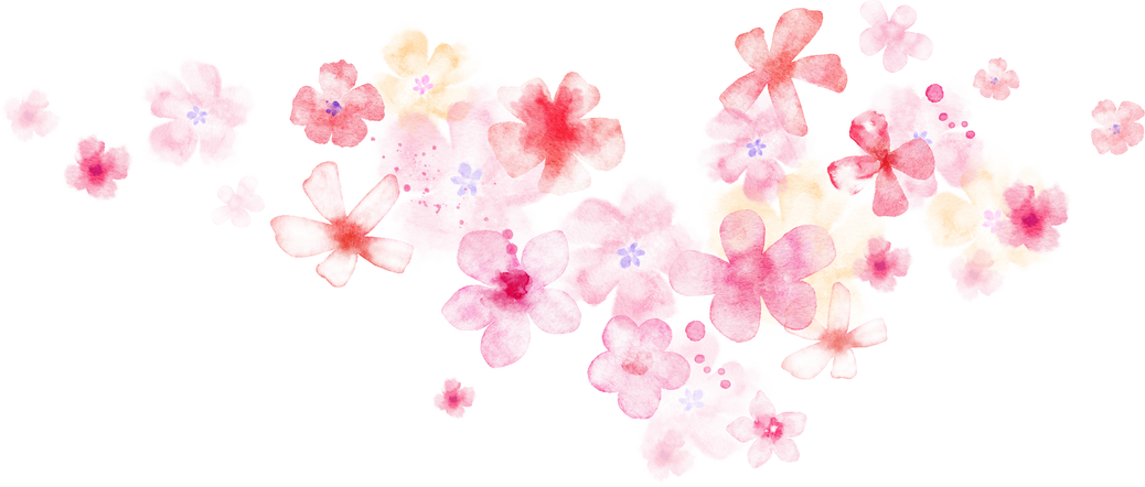 Flying Pink Flowers